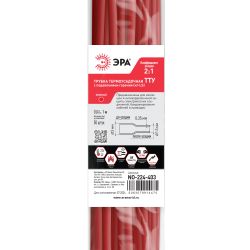 Термоусадочная трубка ЭРА NO-224-403 ТТУ нг-LS 3/1.5 красная в отрезках по 1 м 50 шт