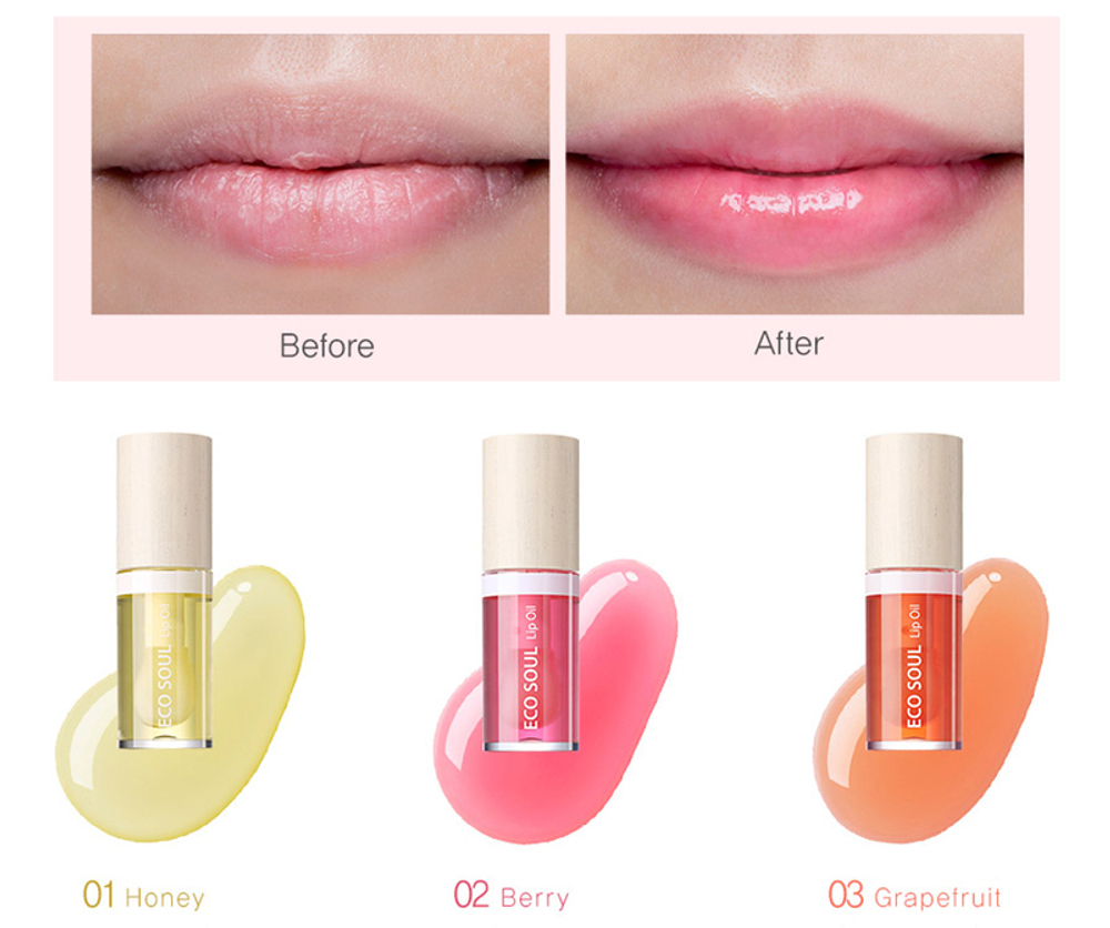 Масло для губ THE SAEM Eco Soul Lip Oil 02 Berry 35 мл