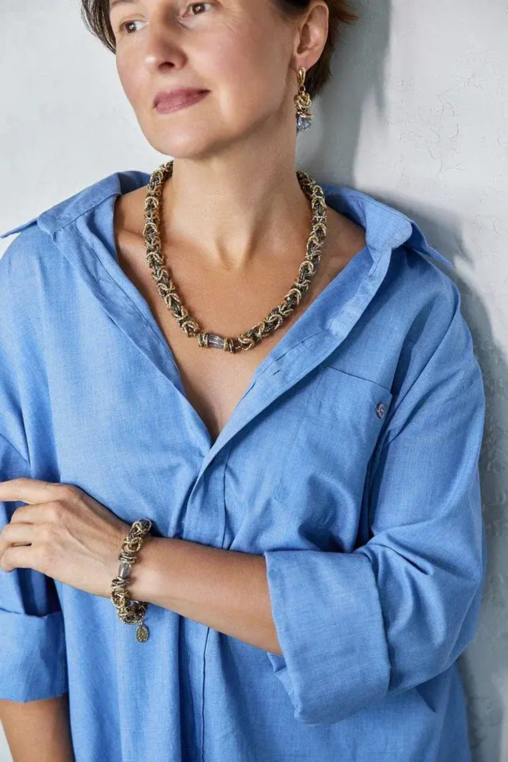 HMG 1192 Gl/bl Колье  арт.2500