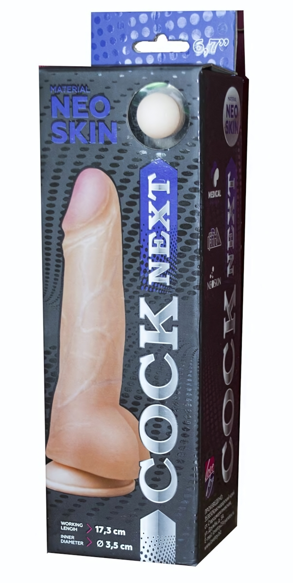 Фаллоимитатор с мошонкой COCK NEXT 6 - 20,5 см. (Цвет: телесный)
