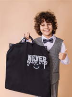 Детский чехол с карманами 110х50, влагостойкий. Never give up