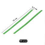 Скрутики-прутики 10 см с рисунком Горошек в пластмассовой оболочке зеленые