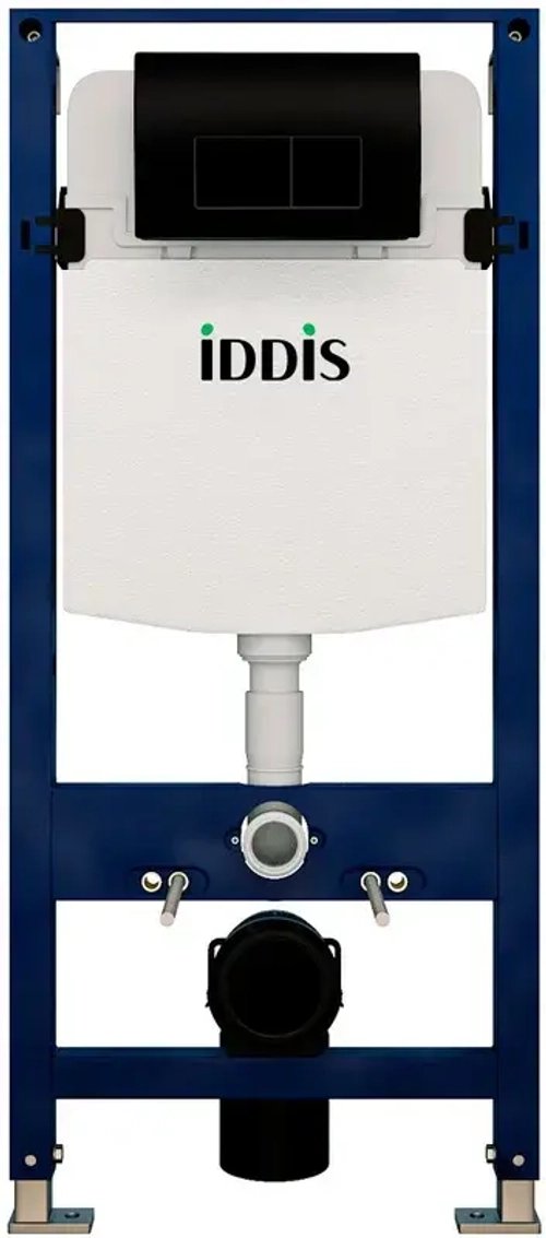 Инсталляция и клавиша смыва черная матовая Optima Home IDDIS