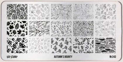 243 Autumn's Bounty Пластина для стемпинга Go! Stamp