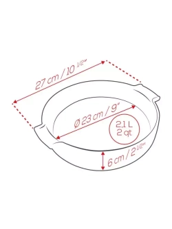 Peugeot - Керамическое блюдо Appolia 23см красное / артикул   60299  / GTIN 4006950060299