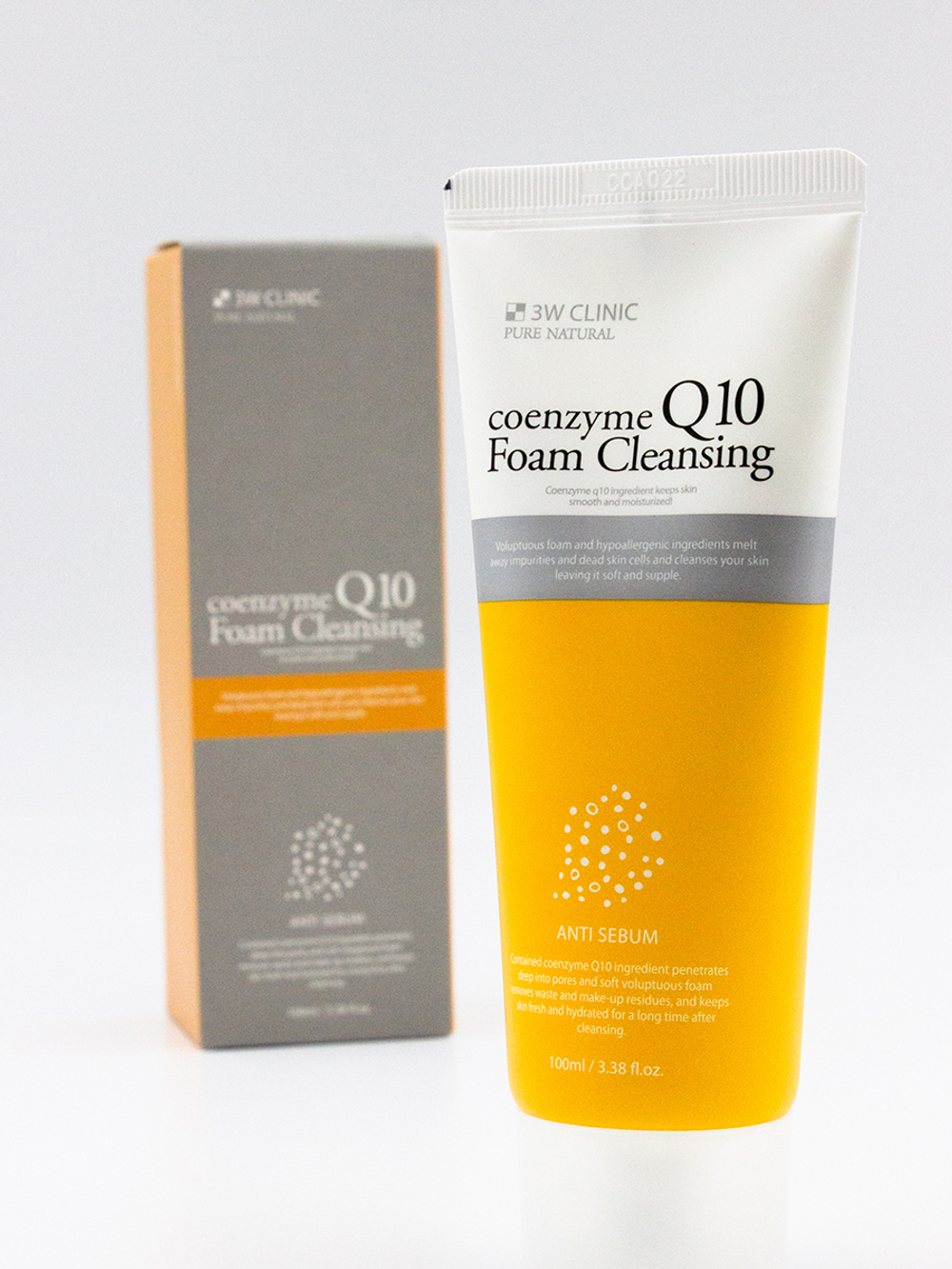 [3W Clinic] Coenzyme Q10 Foam Cleansing - Пенка для умывания Коэнзим Q10, 100 мл