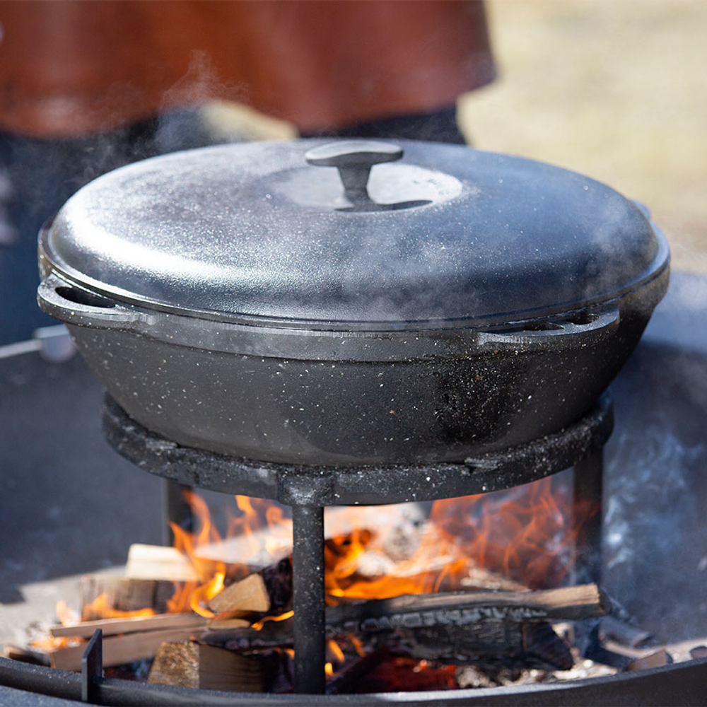 Казан чугунный с крышкой 8 л