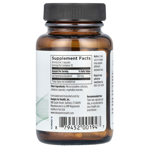 Designs For Health, FloraMyces™, 60 Vegetarian Capsules (250 mg per Capsule)