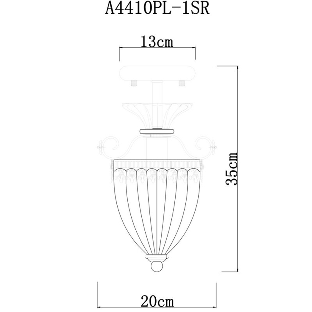 Светильник на штанге Arte Lamp A4410PL-1SR