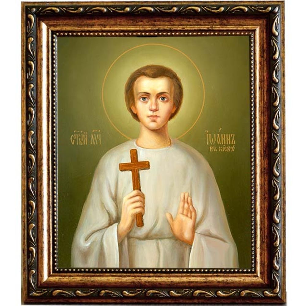 Иоанн Варяг Печерский Киевский отрок первомученик Российский. Икона на холсте.