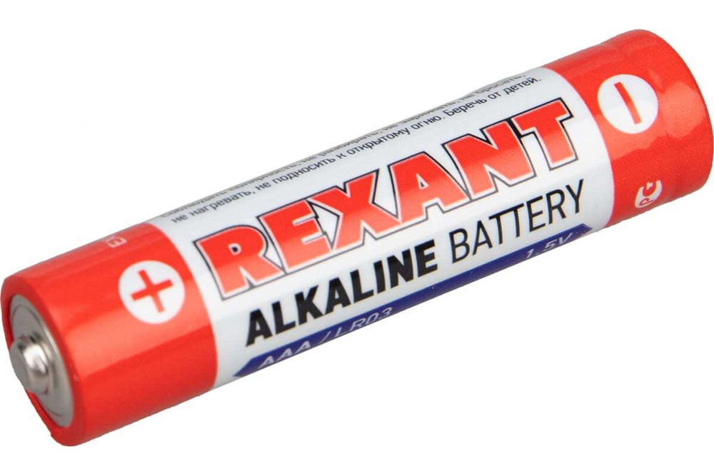 Алкалиновая батарейка REXANT AAA, LR03 2 шт 30-1052