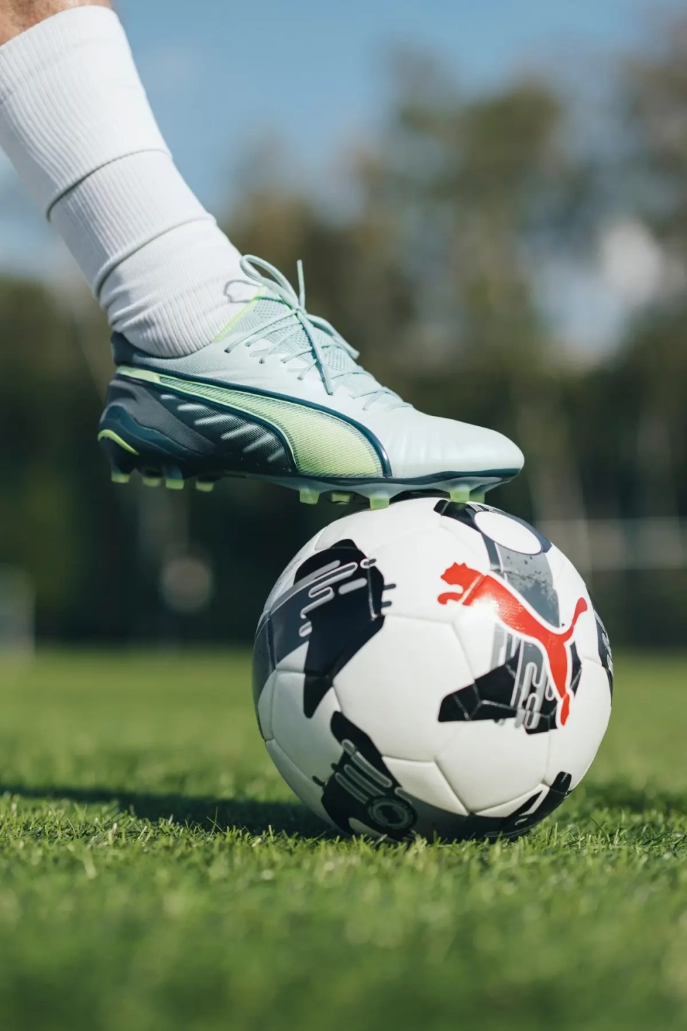 Бутсы Puma King Ultimate FG/AG - голубой