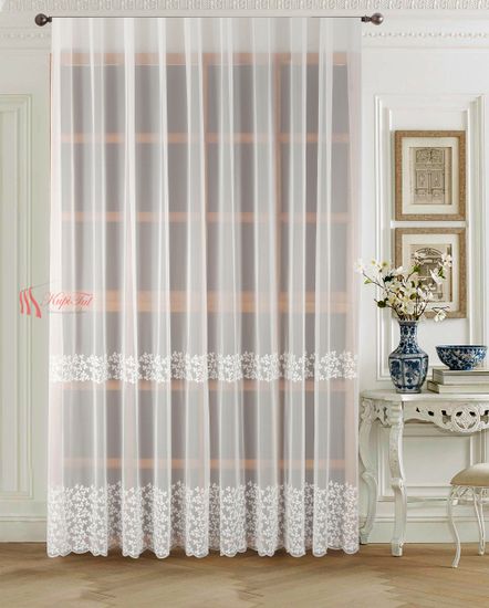 Тюль сетка Petite (тёплый белый)