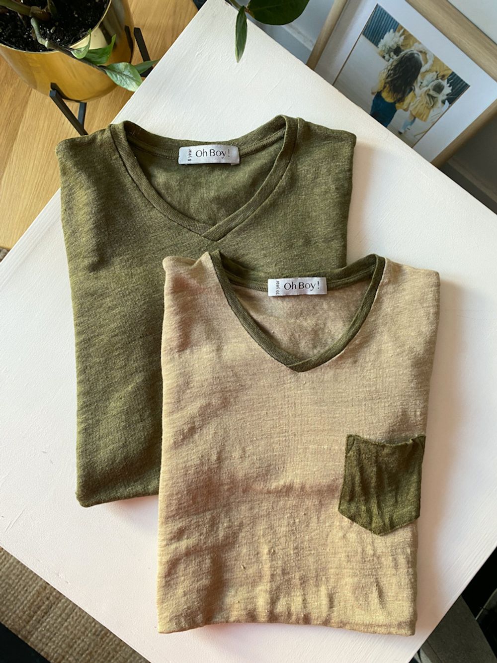 Льняная футболка Oh Boy, 128