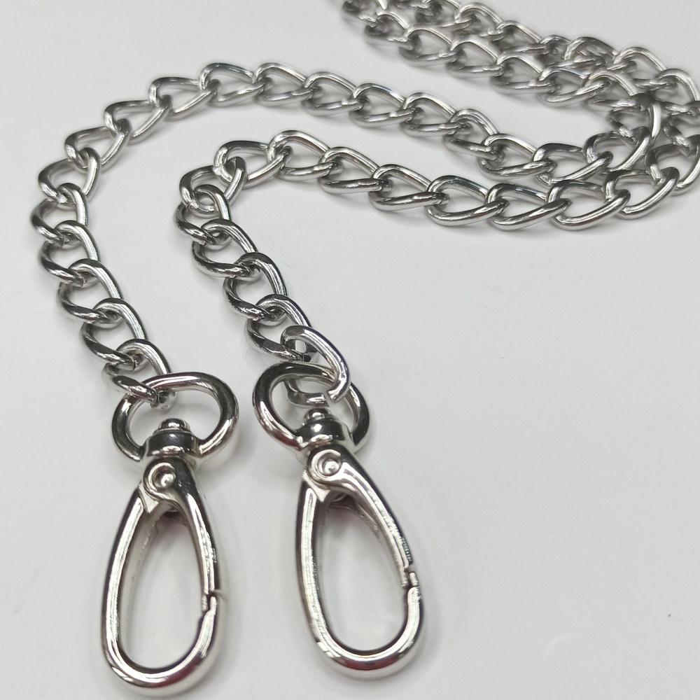 Ручка цепь с карабинами  Серебро 13*9