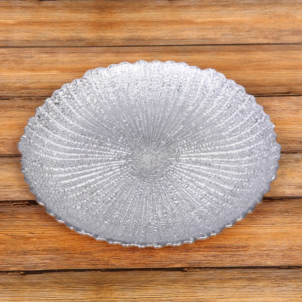 Тарелка 20см «Нимфа» серебро