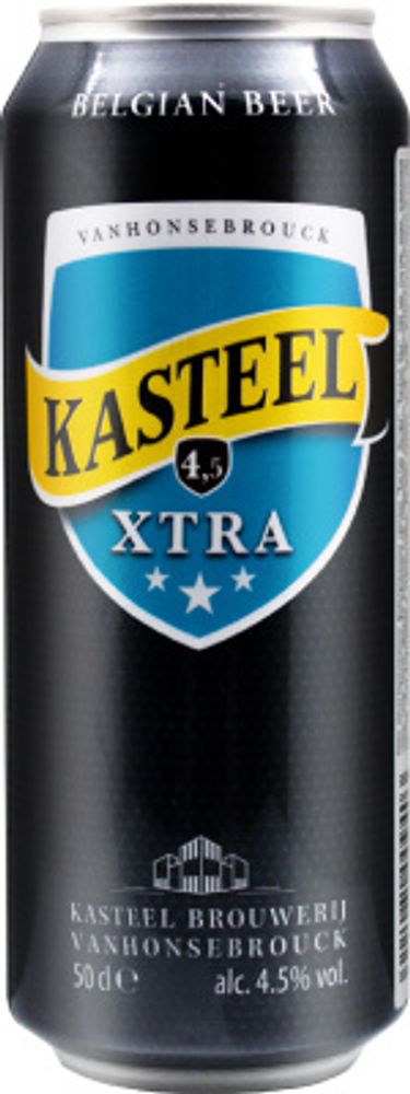 Пиво Ван Хонзебрук Кастель Экстра / Van Honsebrouck Kasteel Xtra 0.5 - банка
