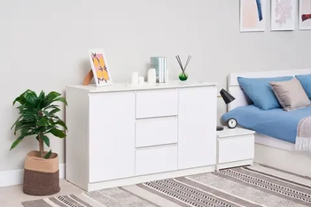 Комод Челси 1200 белый глянец / белый