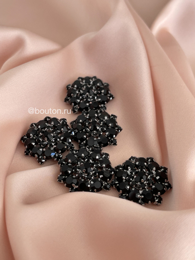 Пуговицы Стразы1 черные