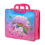 Папка школьная на молнии Basir, формат А4, сумка, с пластиковыми ручками и тканевой окантовкой, 34,5*30,5, 8 цветов ассорти