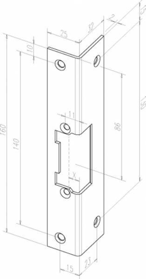 Угловая запорная планка 097