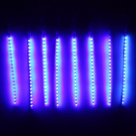 Гирлянда для улицы БАХРОМА ш2,0 м* в50 см 36 ламп LED «Тающая сосулька спираль», Синий (8 трубок), 18 режимов