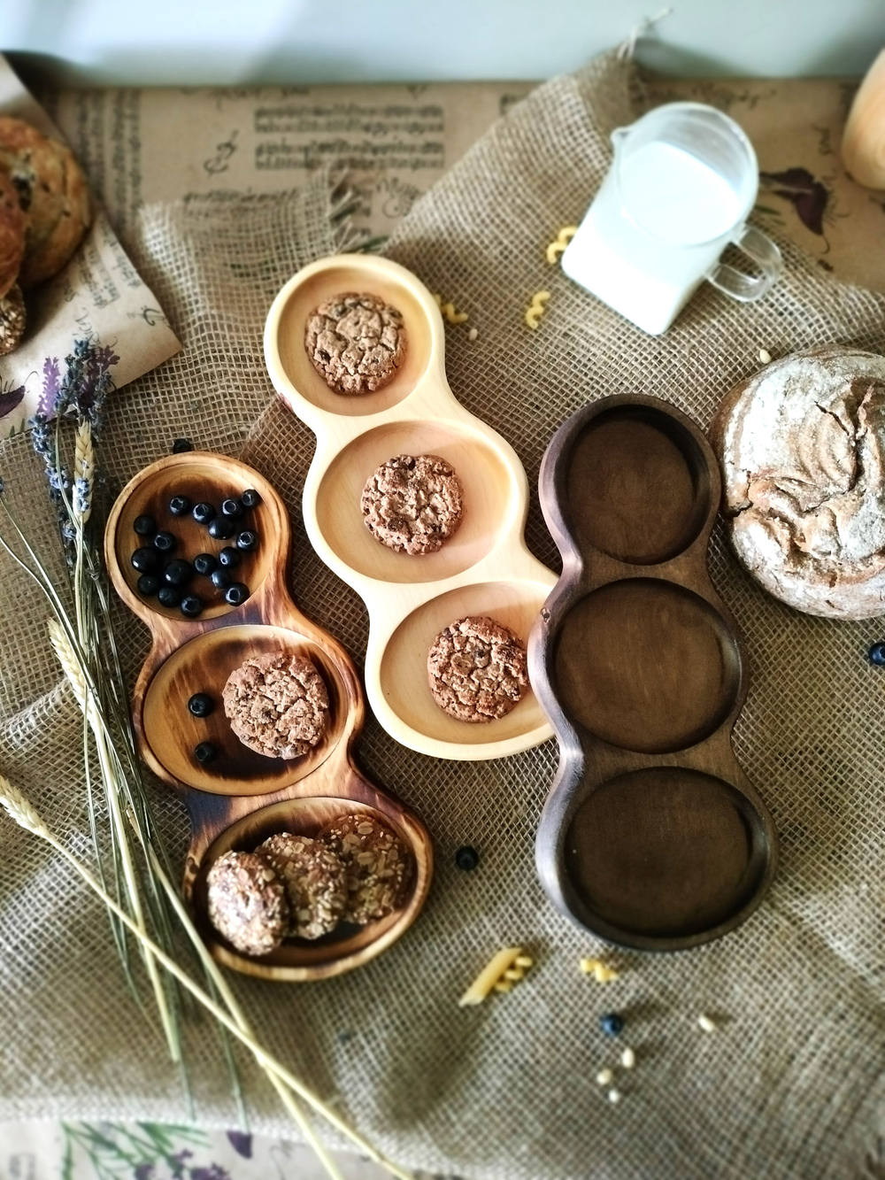 Менажница деревянная для подачи блюд и закусок "АЗИЯ"