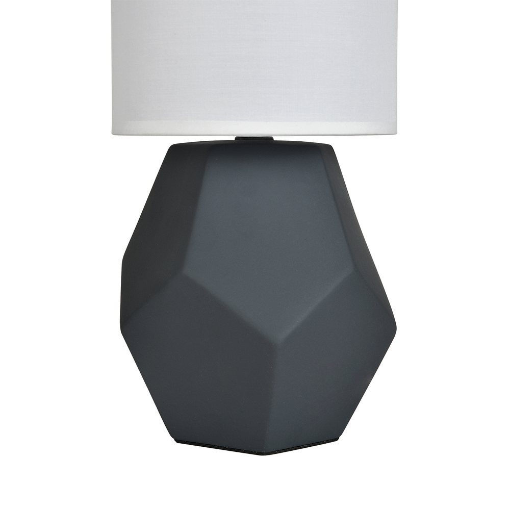 Настольный светильник 1x40Вт E14, керамика/ткань, серый