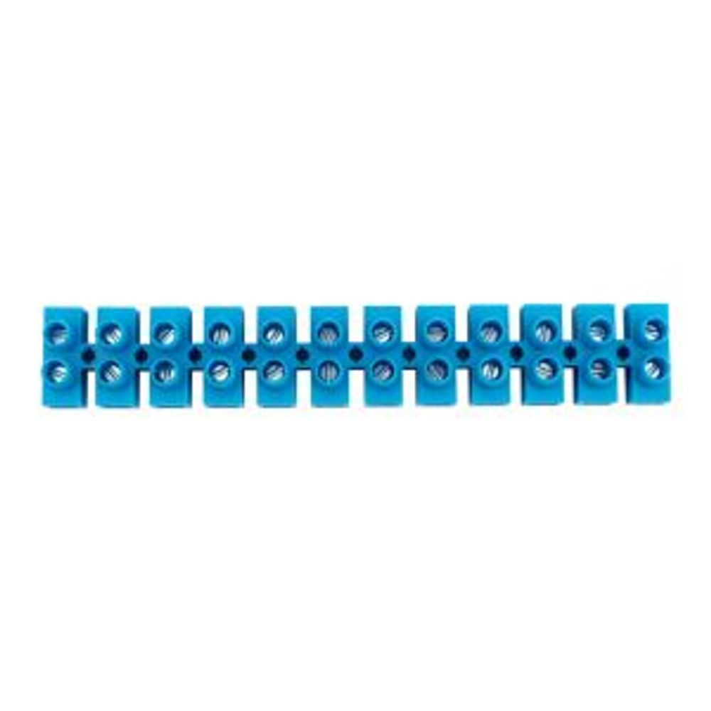 Клеммная винтовая колодка KВ-12 4-12, ток 16 A, полипропилен синий REXANT (10 шт./уп.)