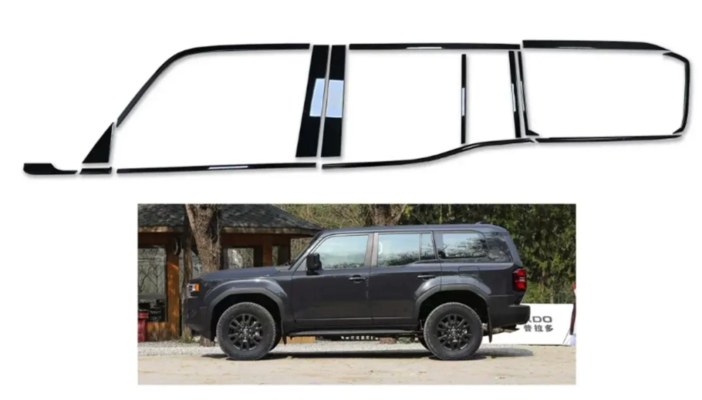 Молдинги на окна для Toyota Land Cruiser Prado 250 LC250 TLC250 Крузер Крузак вставки в окна