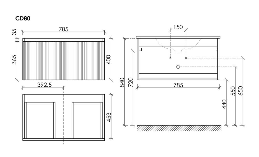 Шкаф-пенал подвесной SANCOS Code, 350х350х1650 мм, цвет белый, арт. PCD35W