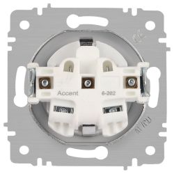 Розетка Intro Accent 6-202-06 2P+E Schuko 16А-250В IP20 СУ AL/CU перламутр