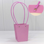 Пакет подарочный 15.5х13х9.5см Ваза для цветов (Сиреневый)