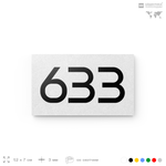 Номер на дверь 633, табличка на дверь для офиса, квартиры, кабинета, аудитории, склада, белая 120х70 мм, Айдентика Технолоджи