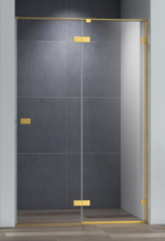 Душевая дверь Cezares BELLAGIO-B-12-120-C-BORO, 120х197, профиль брашированное золото, прозрачное стекло