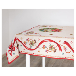 Скатерть 140х240см Mix&Match Home Красные бантики