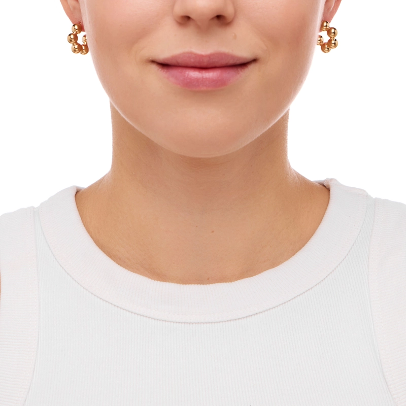 Серьги Цепочка из Шариков – Золото