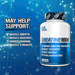 EVLution Nutrition, Creatine1000®, 120 растительных капсул (500 мг на капсулу)
