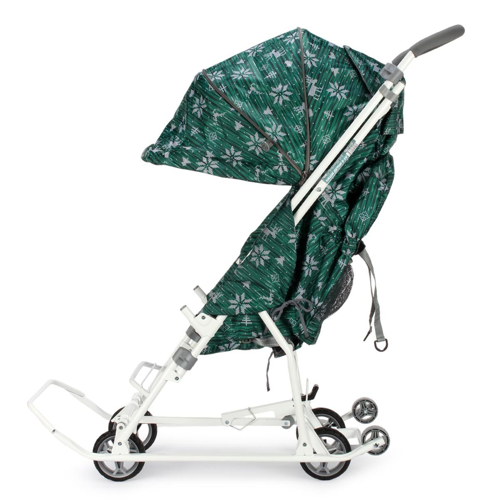 Санки-коляска "Наши Детки 3-1К" скандинавский зеленый