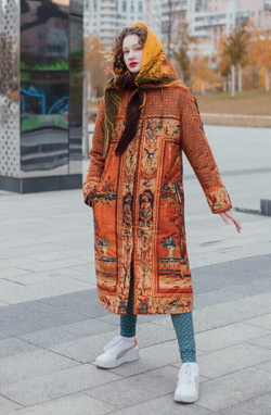 Пальто "Гротеск", по мотивам фламандской шпалеры 17 в. Серия «Гротеск»