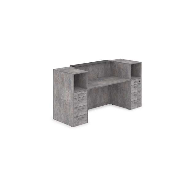 1КРТ-КЛ.004.1 Комплект Ресепшн с фартуком HPL (2232*751*1149) (с подсветкой)