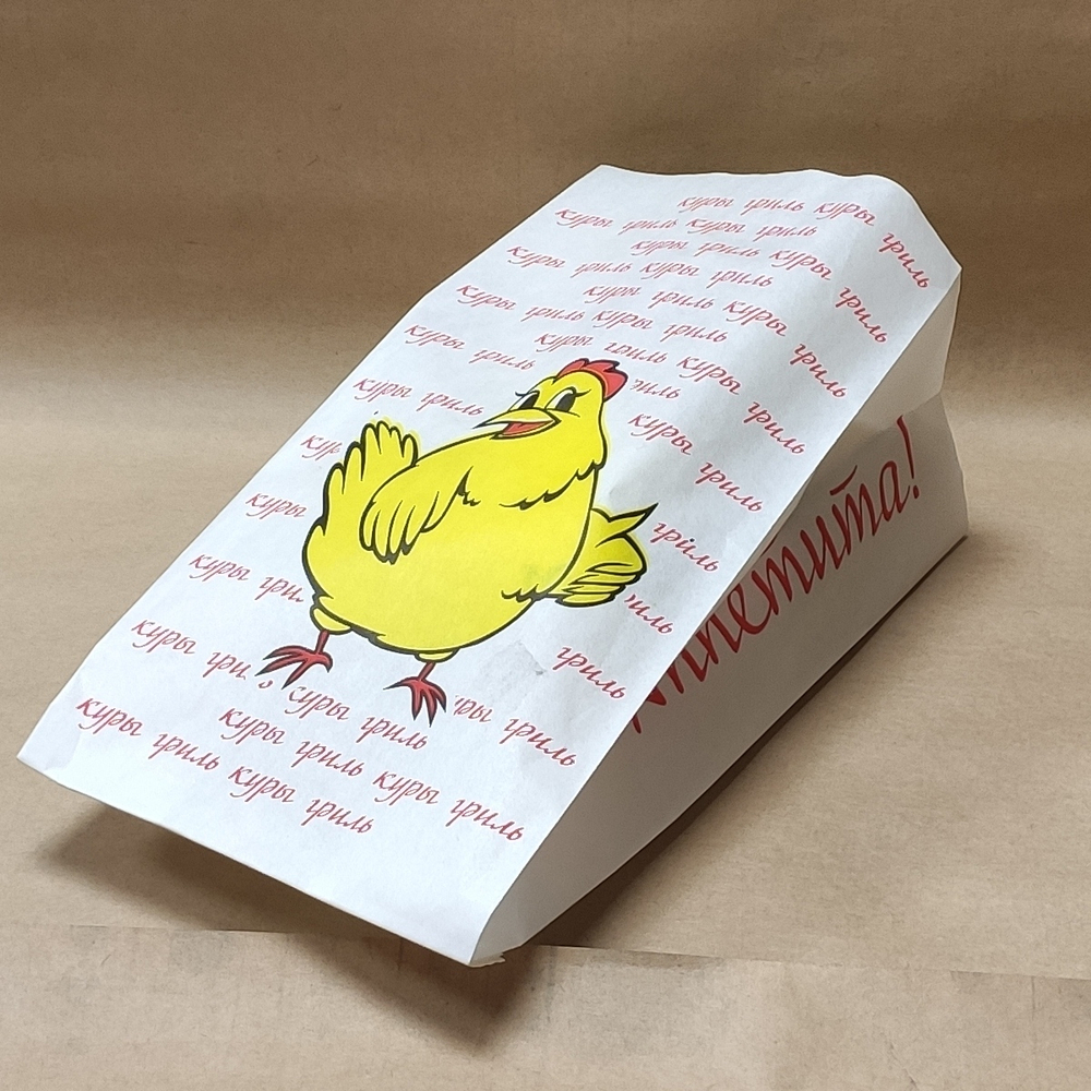 Пакет Куры-гриль 145*90*285 с печатью ламинат 1000шт/кор