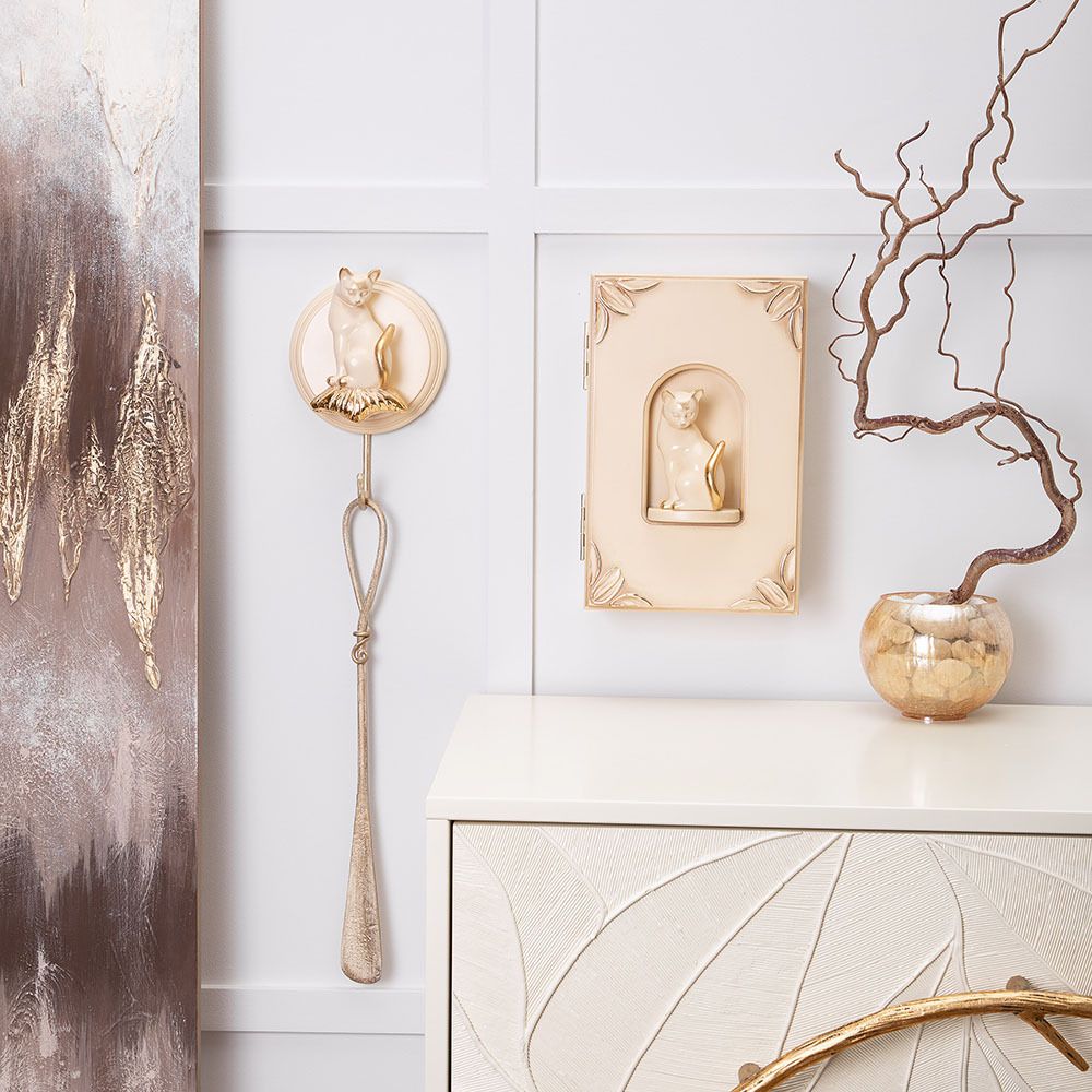 Настенный крючок Кошечка Айвори