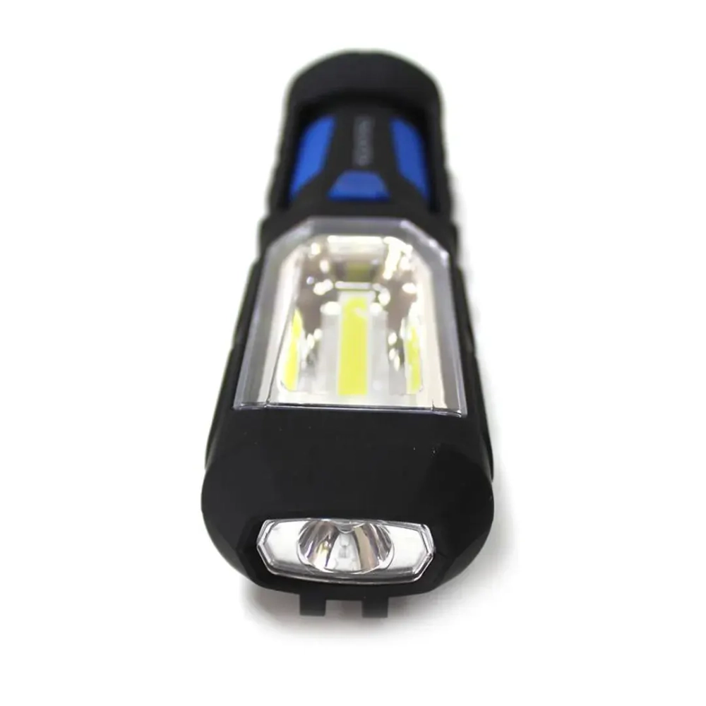 Лампа светодиодная аккумуляторная(4W COB+1W,2 магнита,крючок,180гр.,250Lm,1200mAh,USB провод,время раб.5ч,время заряд.3ч) RockForce##Rock FORCE RF-L02