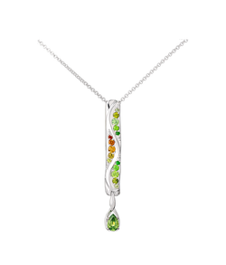 Подвес из серебра со вставками из демантоидов