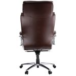 Кресло руководителя Helmi HL-ES03 "Invincible" повыш. прочн., кожа коричн., мультибл, хром, до 250кг