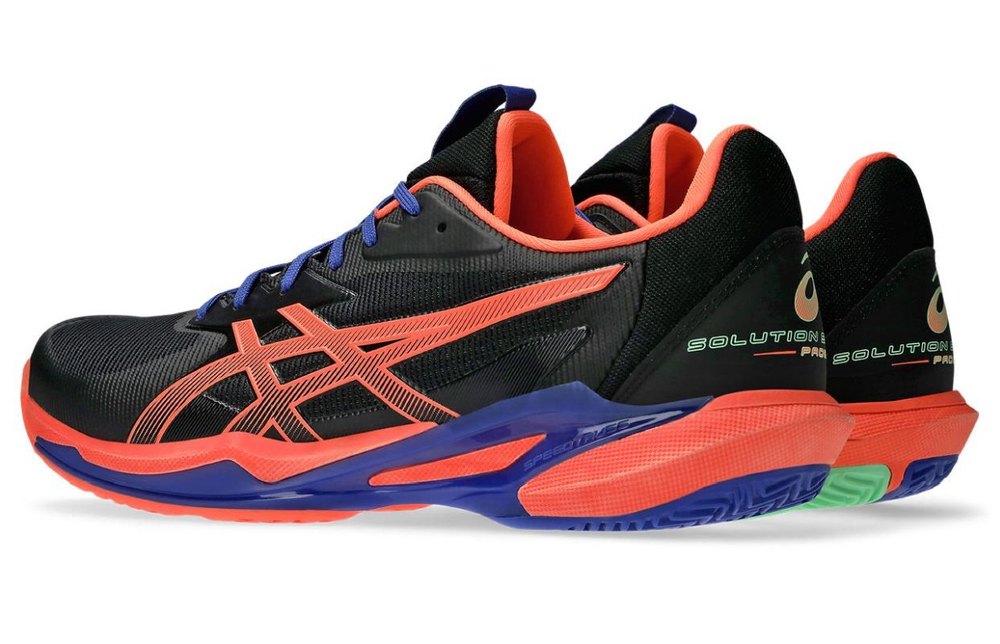 Мужские кросовки для Padel Asics Solution Speed FF 3 Padel - черный/яркий коралловый