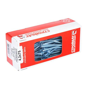 Саморезы для тонк. пластин с буром 4,2x75 (белый цинк 100 шт)