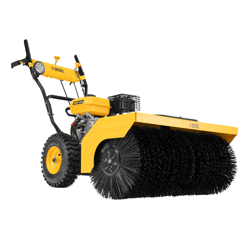 Гибридная снегоуборочная машина с функц. подметания SWB-800, 212 сс, руч. старт, 2 насадки// Denzel