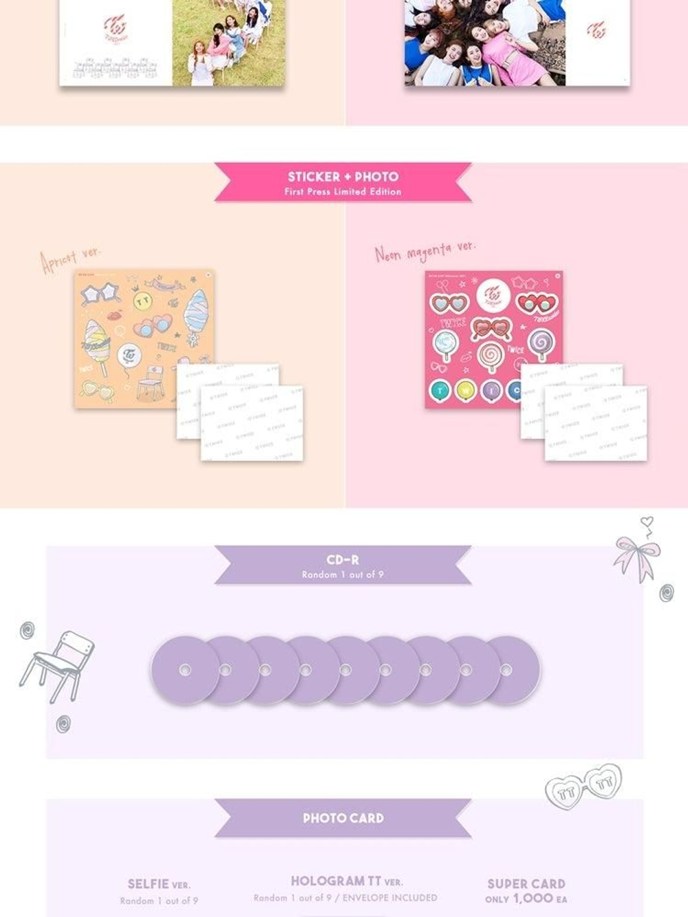 Альбом TWICE - TWICECOASTER:LANE 1 3rd Mini Album 2 Version SET